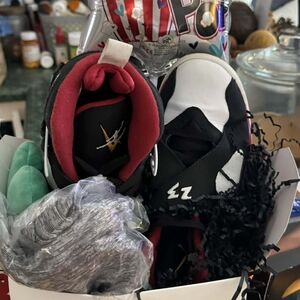 Black and Red Athletic Shoes